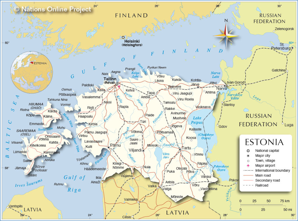 Map of Estonia