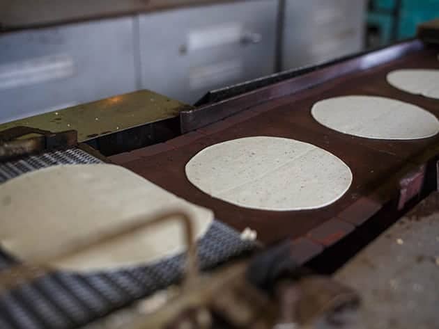 tortillas on the belt