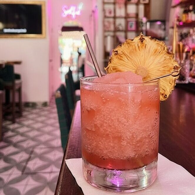 Boozy Frosé cocktail at Mariposa cocktail lounge