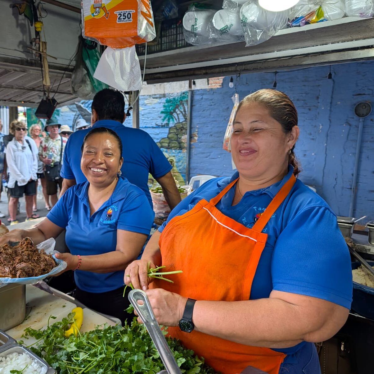 Staff at tacos el moreno in Puerto Vallarta